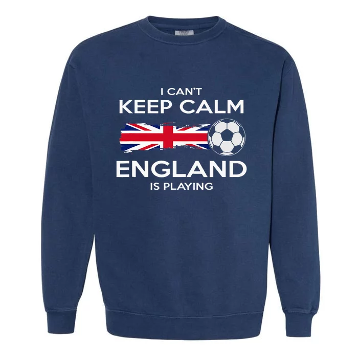 England Soccer English Player Flag Ball Garment-Dyed Sweatshirt