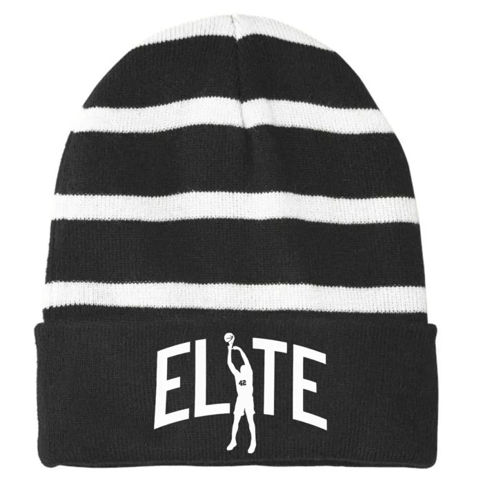 Elite Shooter Striped Beanie with Solid Band