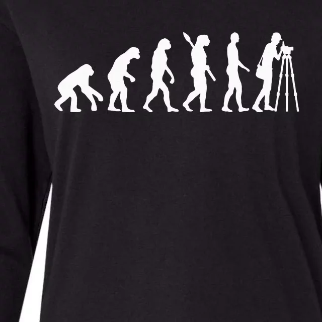 Evolution surveyor Womens Cotton Relaxed Long Sleeve T-Shirt