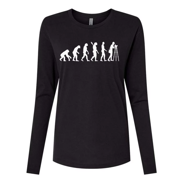 Evolution surveyor Womens Cotton Relaxed Long Sleeve T-Shirt