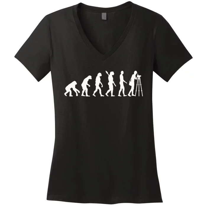 Evolution surveyor Women's V-Neck T-Shirt