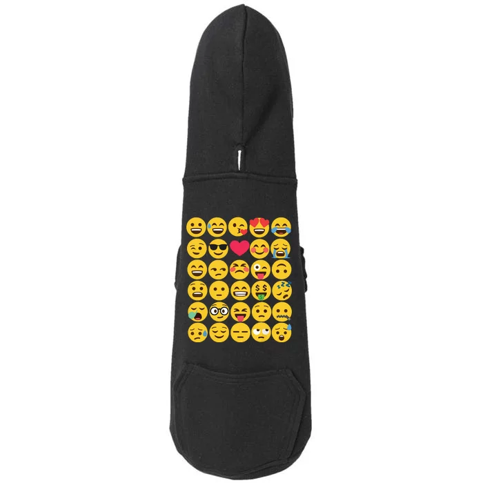 Emoticon Set Doggie 3-End Fleece Hoodie