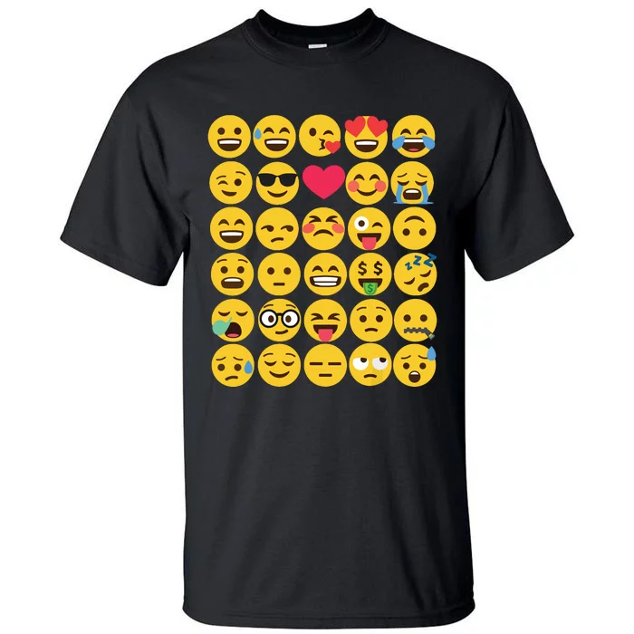 Emoticon Set Tall T-Shirt