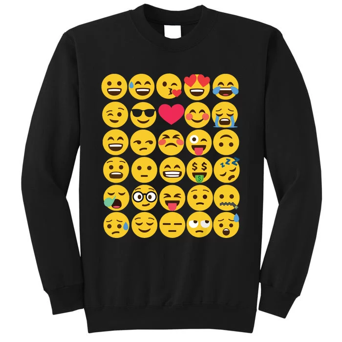 Emoticon Set Tall Sweatshirt