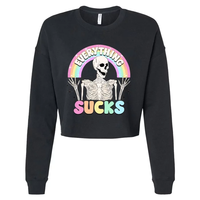 Everything Sucks Cropped Pullover Crew