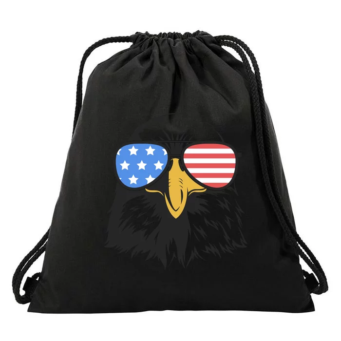 Eagle Sunglass Drawstring Bag