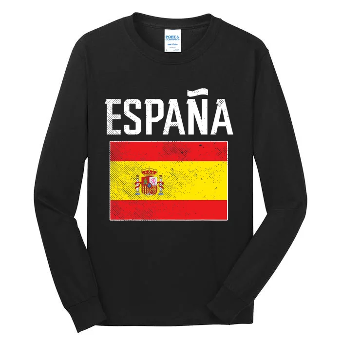 Espana Spain Flag Spanish Soccer Boys Tall Long Sleeve T-Shirt