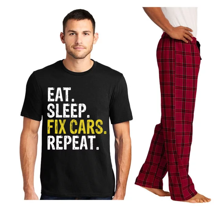 Eat Sleep Fix Cars Repeat Auto Mechanic Gift Pajama Set