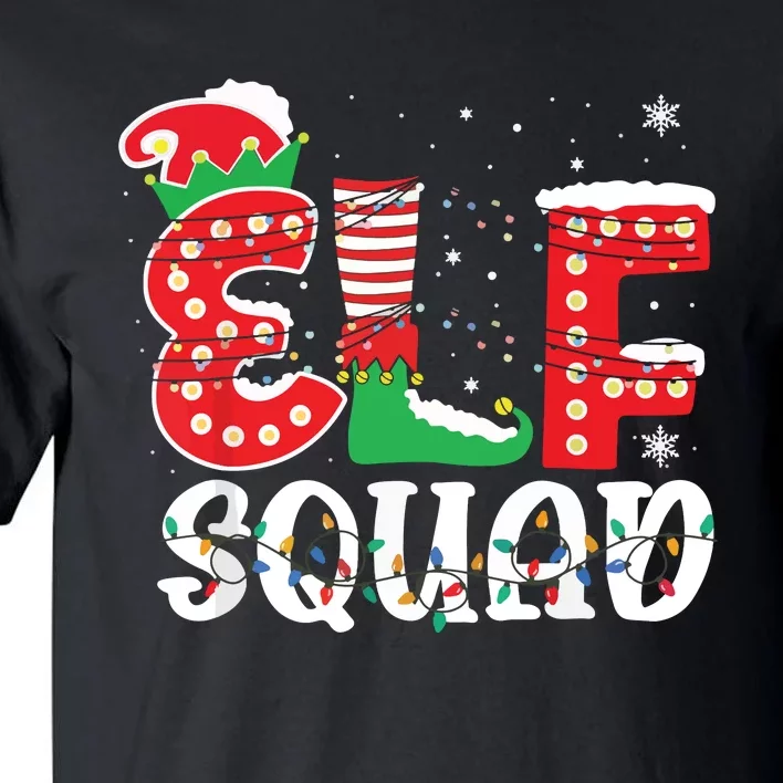 Elf Squad Funny Group Family Matching Christmas Pajamas Tall T-Shirt