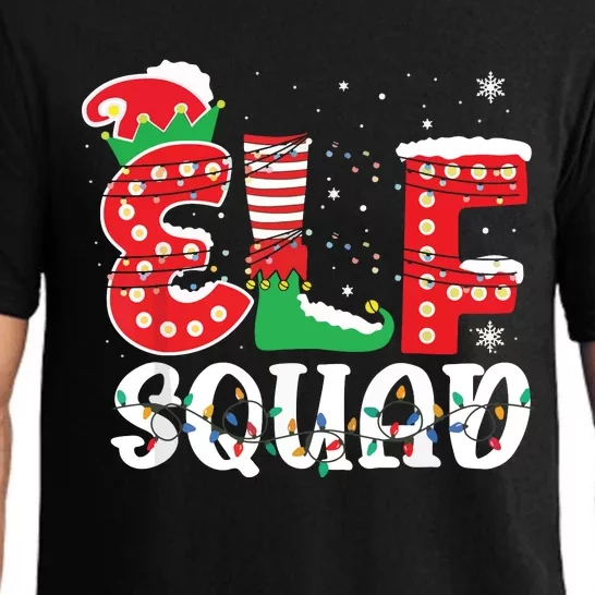 Elf Squad Funny Group Family Matching Christmas Pajamas Pajama Set