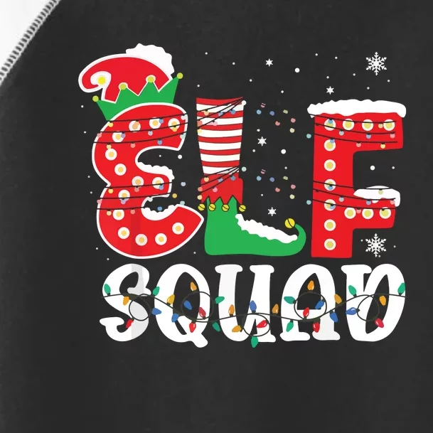 Elf Squad Funny Group Family Matching Christmas Pajamas Toddler Fine Jersey T-Shirt