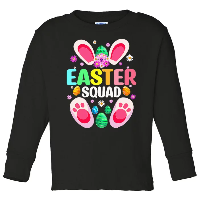 Easter Squad Family Matching Cute Easter Bunny Egg Hunting Toddler Long Sleeve Shirt