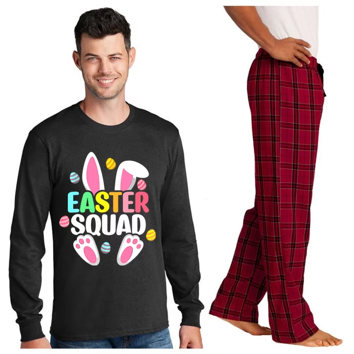 Easter Squad Family Matching Easter Day Bunny Egg Hunt Group Long Sleeve Pajama Set