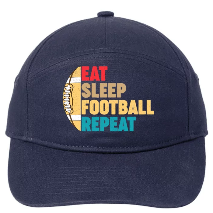 Eat Sleep Football Repeat For Teens Boy Girl Wo 7-Panel Snapback Hat