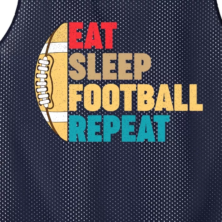 Eat Sleep Football Repeat For Teens Boy Girl Wo Mesh Reversible Basketball Jersey Tank