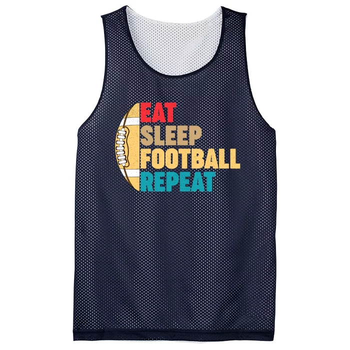 Eat Sleep Football Repeat For Teens Boy Girl Wo Mesh Reversible Basketball Jersey Tank