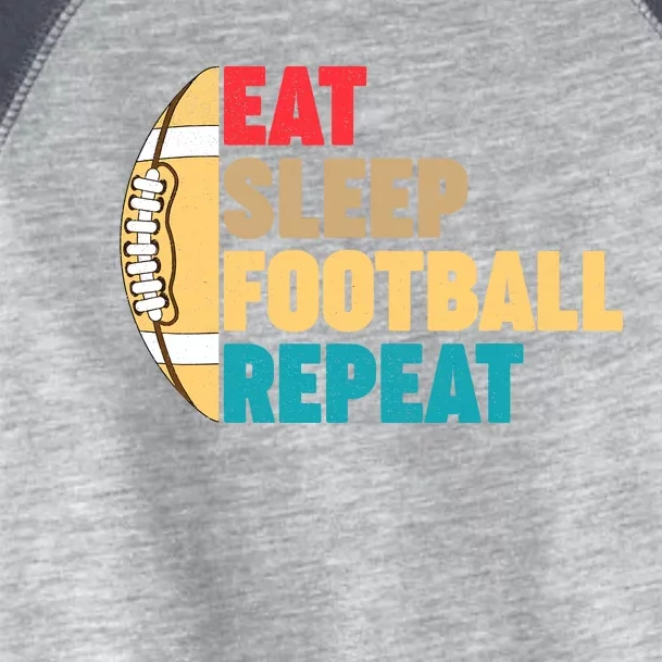 Eat Sleep Football Repeat For Teens Boy Girl Wo Toddler Fine Jersey T-Shirt