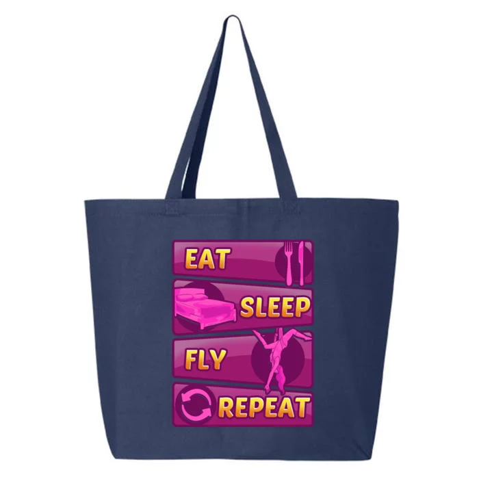 Eat Sleep Fly Repeat Aerial Yoga Silks Gift 25L Jumbo Tote