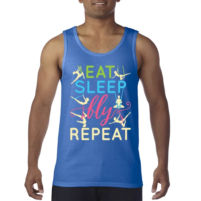 Eat Sleep Fly Repeat Cool Aerial Yoga Silks Gift Tank Top