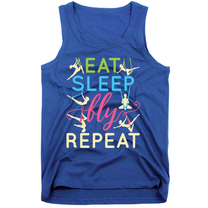 Eat Sleep Fly Repeat Cool Aerial Yoga Silks Gift Tank Top