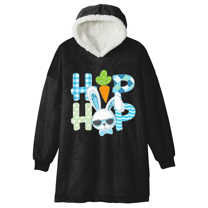 Easter Shirt for Boys Plaid Hip Hop Easter Bunny Check Gift Hooded Wearable Blanket