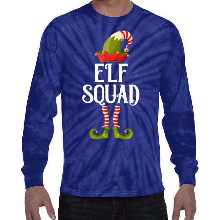 Elf Squad Festive Christmas Holiday Tie-Dye Long Sleeve Shirt