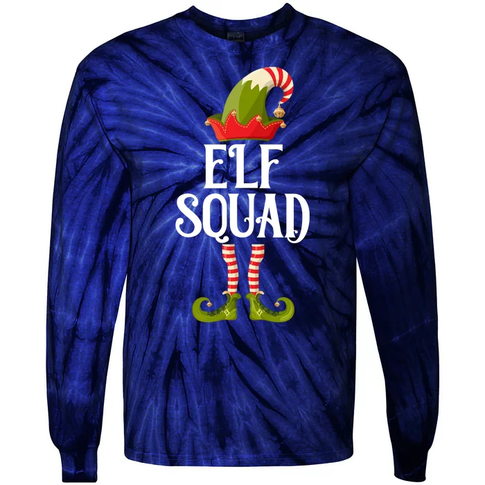 Elf Squad Festive Christmas Holiday Tie-Dye Long Sleeve Shirt