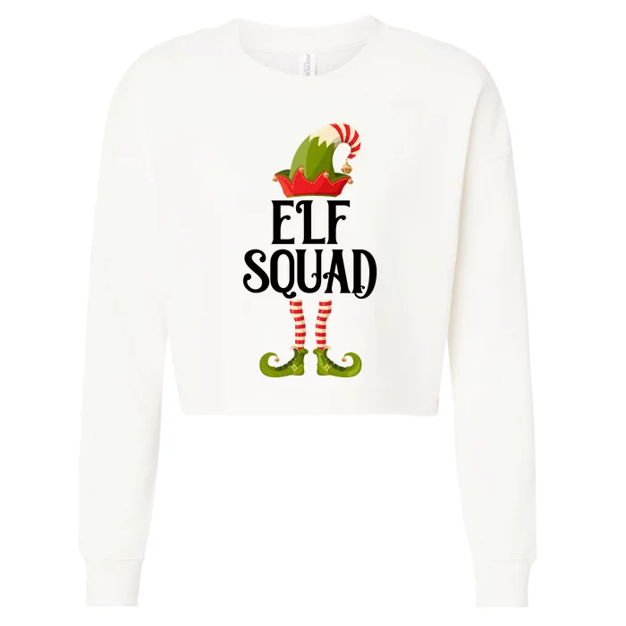 Elf Squad Festive Christmas Holiday Cropped Pullover Crew