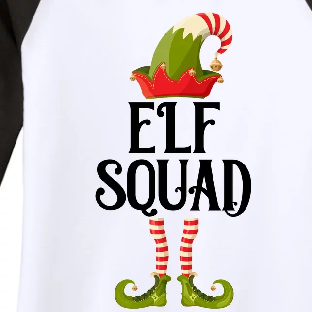 Elf Squad Festive Christmas Holiday Women's Tri-Blend 3/4-Sleeve Raglan Shirt