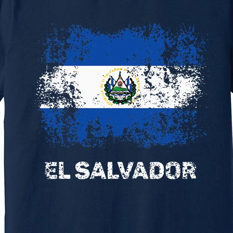 El Salvadoran Flag Patriotic El Salvador Flag Premium T-Shirt