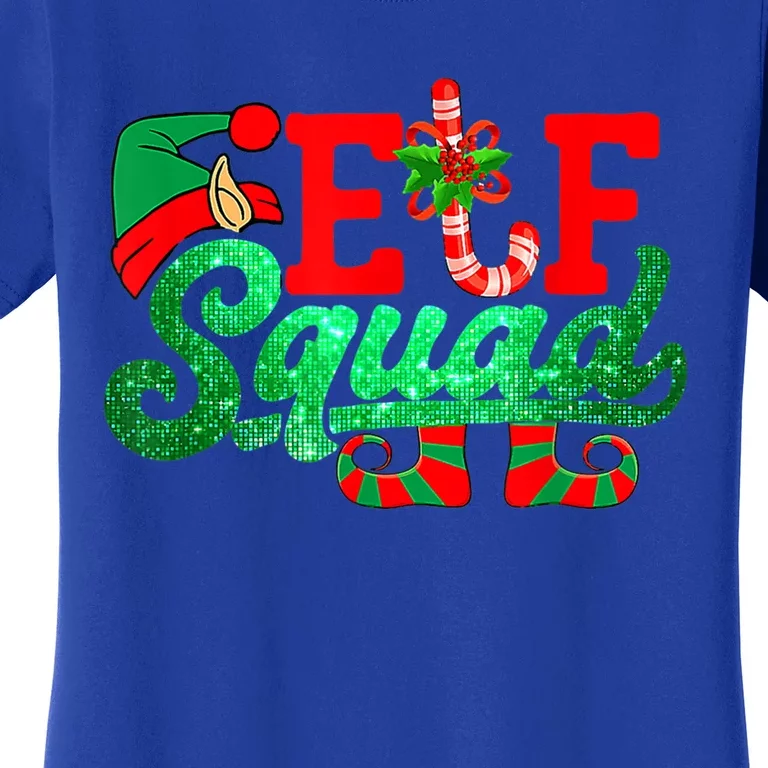 Elf Squad Funny Family Christmas Matching Pajamas Xmas Cute Gift Women's T-Shirt