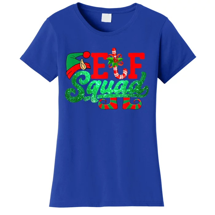 Elf Squad Funny Family Christmas Matching Pajamas Xmas Cute Gift Women's T-Shirt