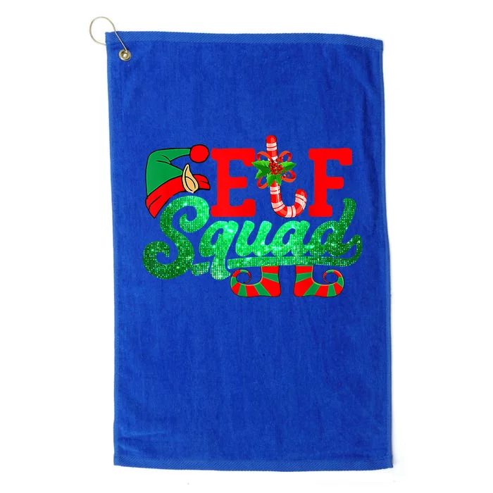 Elf Squad Funny Family Christmas Matching Pajamas Xmas Cute Gift Platinum Collection Golf Towel