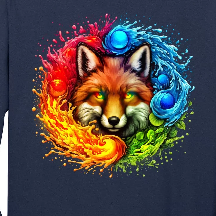 Elemental Seasons Fox Tall Long Sleeve T-Shirt