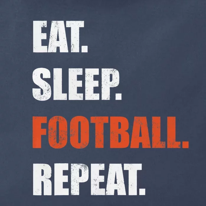 Eat Sleep Football Repeat Zip Tote Bag