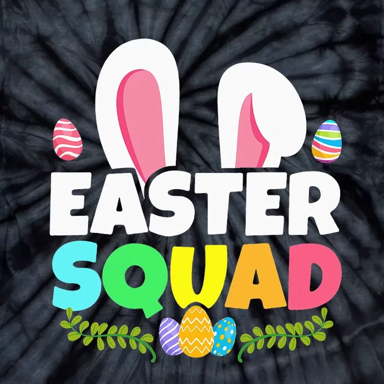 Easter Squad Family Matching Bunny Ears Egg Hunting Tie-Dye T-Shirt