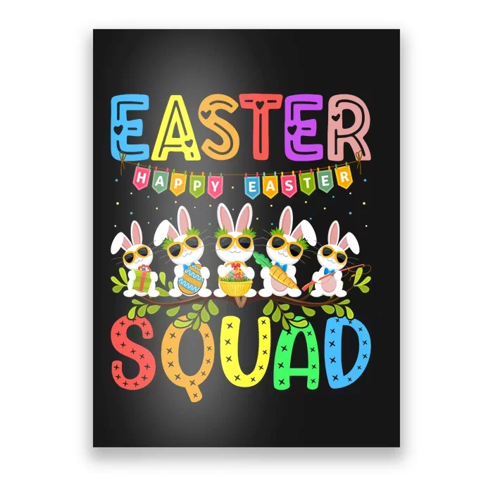 Easter Squad Family Matching Easter Day Bunny Egg Hunt Group Poster