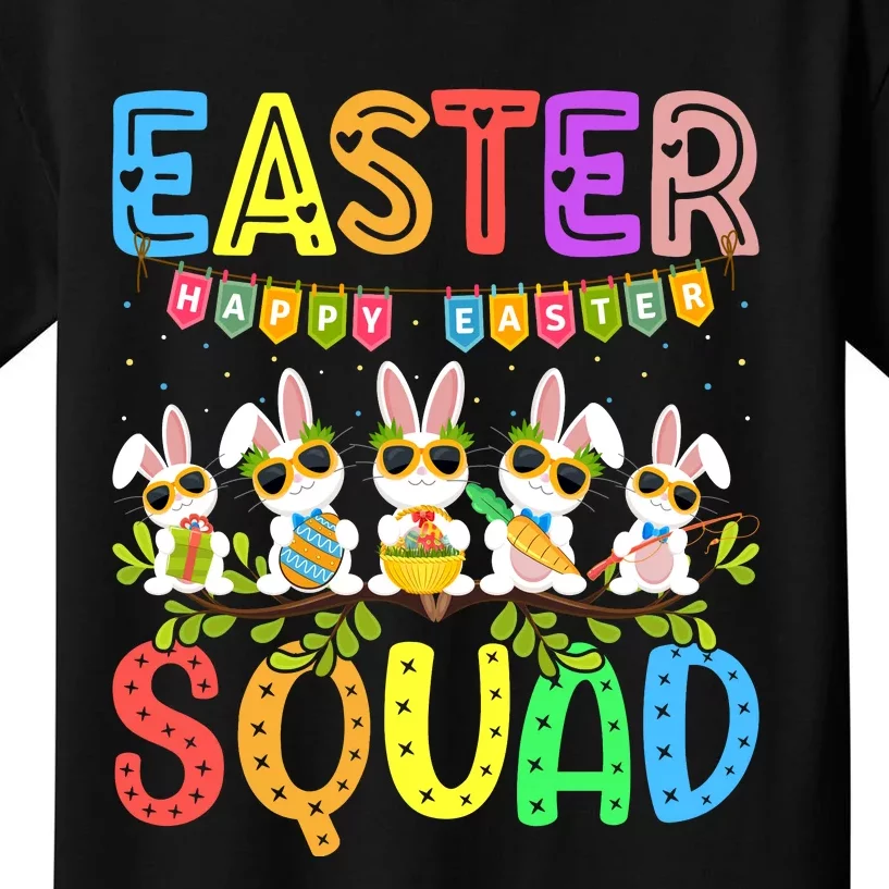 Easter Squad Family Matching Easter Day Bunny Egg Hunt Group Kids T-Shirt