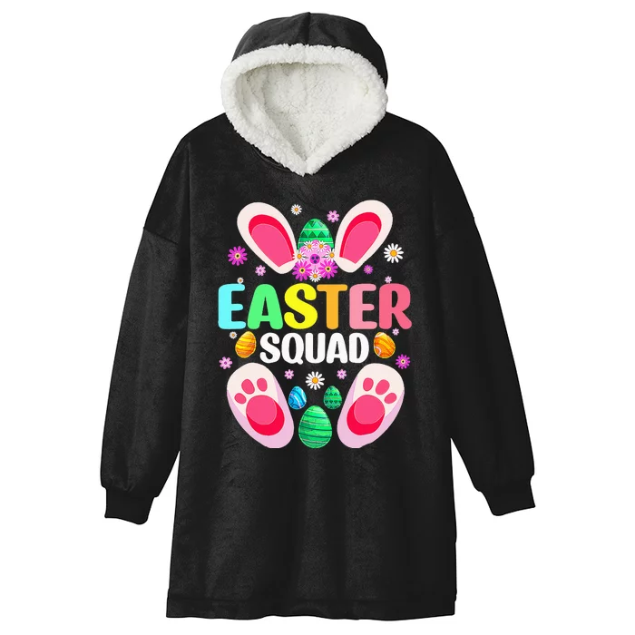 Easter Squad Family Matching Cute Easter Bunny Hooded Wearable Blanket