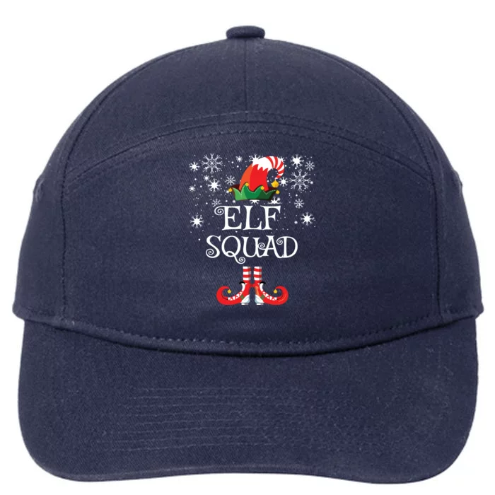 Elf Squad Funny Family Matching Christmas 7-Panel Snapback Hat