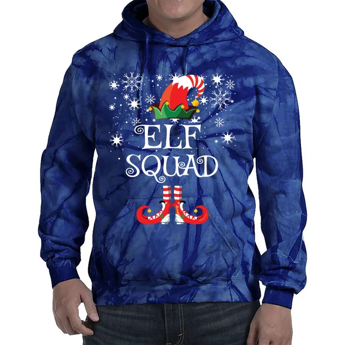 Elf Squad Funny Family Matching Christmas Tie Dye Hoodie