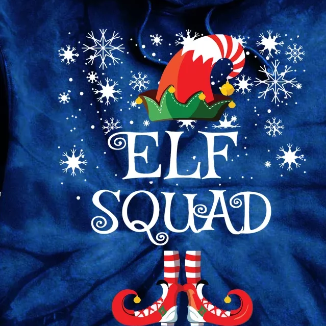 Elf Squad Funny Family Matching Christmas Tie Dye Hoodie