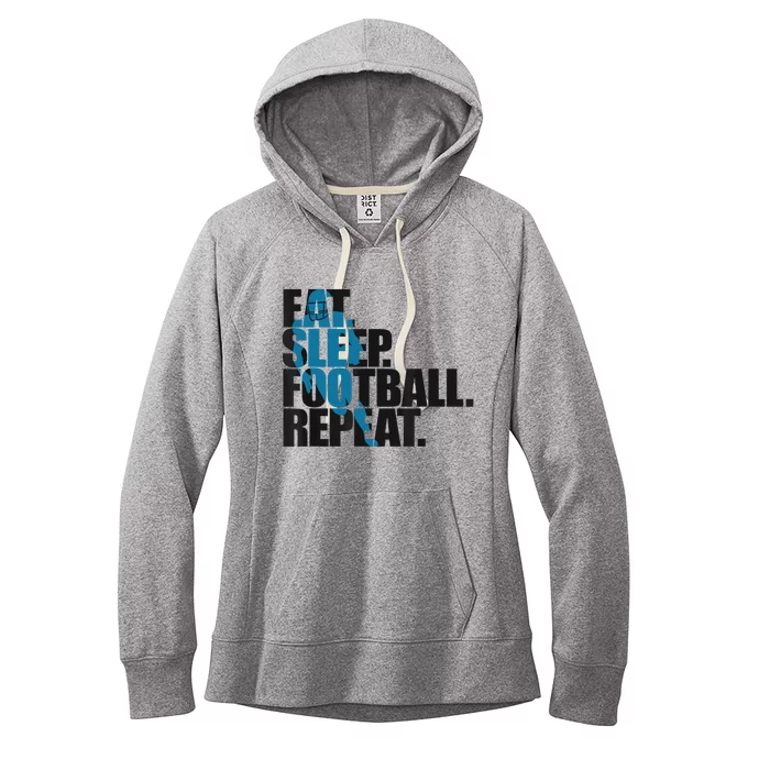 Eat Sleep Football Repeat Boy Sports Women's Fleece Hoodie