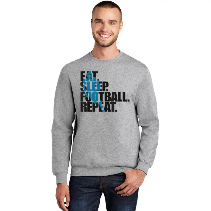 Eat Sleep Football Repeat Boy Sports Tall Sweatshirt