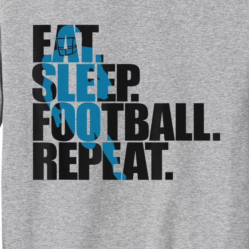 Eat Sleep Football Repeat Boy Sports Tall Sweatshirt