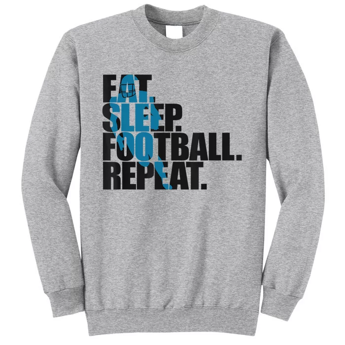 Eat Sleep Football Repeat Boy Sports Tall Sweatshirt