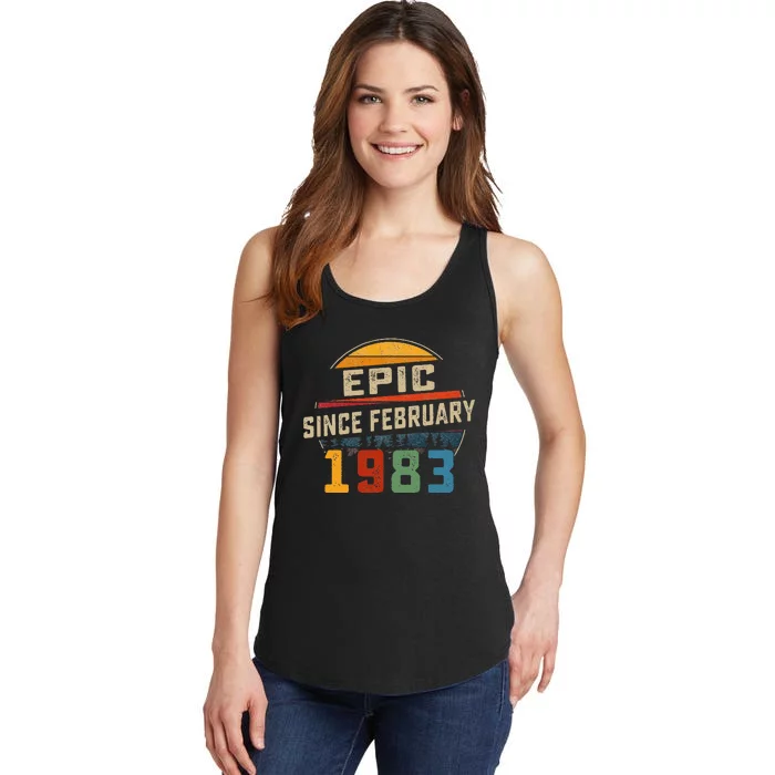 Epic Since February 1983 40th Birthday Gift 40 Years Old Ladies Essential Tank