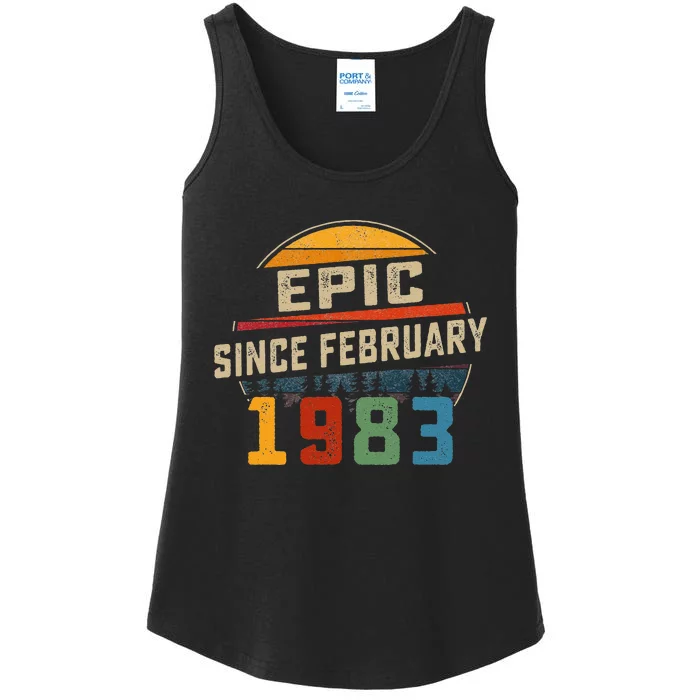 Epic Since February 1983 40th Birthday Gift 40 Years Old Ladies Essential Tank