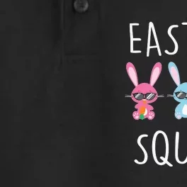 Easter Squad Funny Family Easter Day Gift Cute Rabbit Glasses Dry Zone Grid Performance Polo