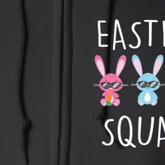 Easter Squad Funny Family Easter Day Gift Cute Rabbit Glasses Full Zip Hoodie